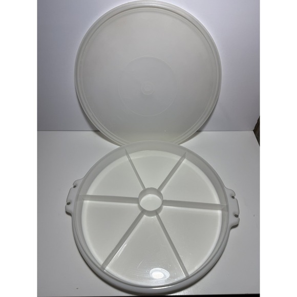 Tupperware Other - Vintage‎ Tupperware White Party Susan Divided Vegetable Relish Tray w Lid #224-9